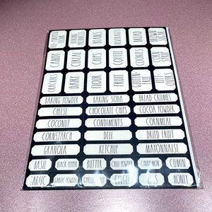 NWOT Rae Dunn 180 Organizing Labels Kitchen/Bathroom/Generic Minimalist …